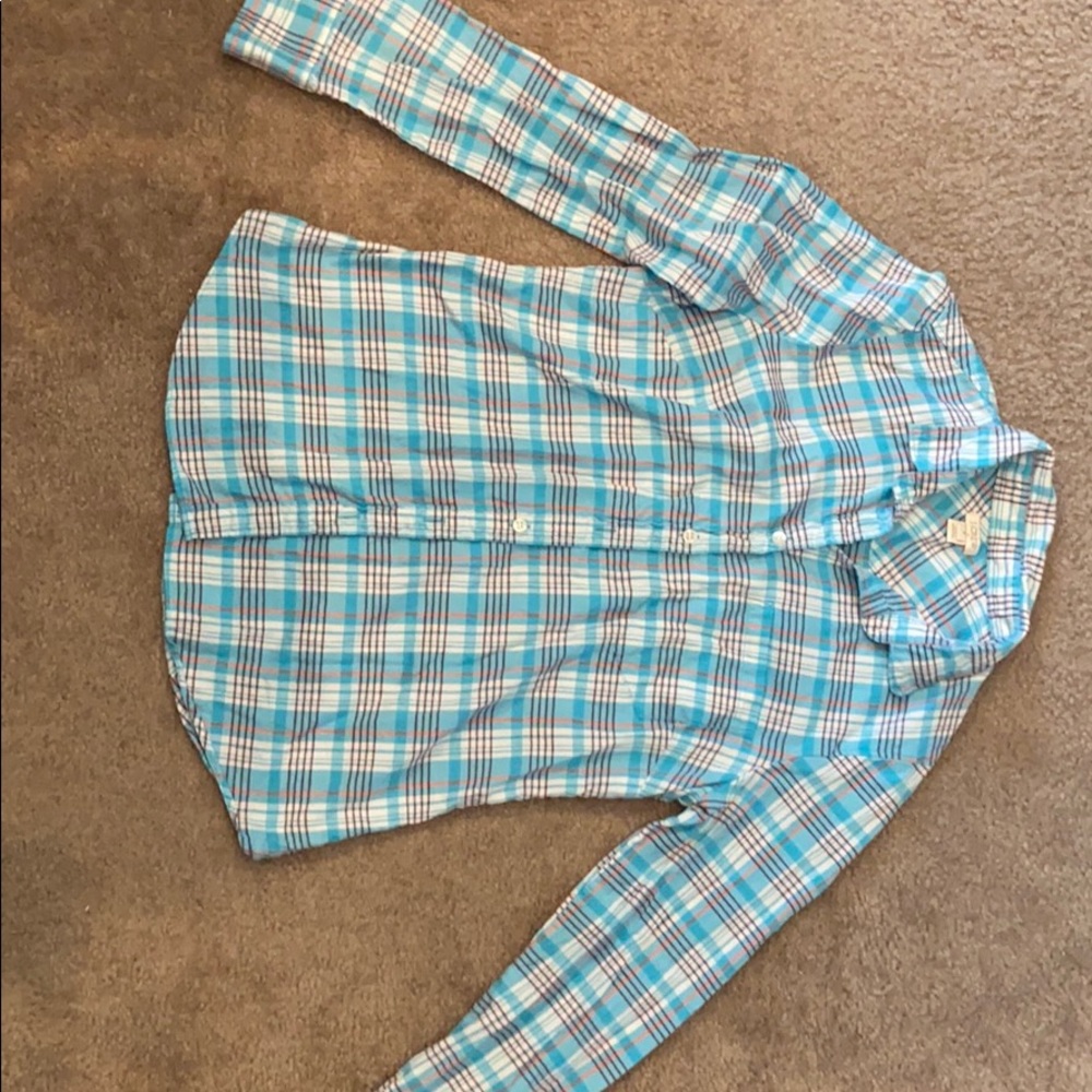 J crew long sleeve plaid shirt